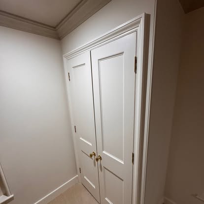 White panelled double doors