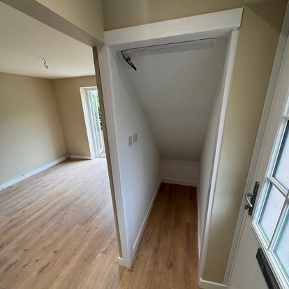 Loft landing painted pale pink