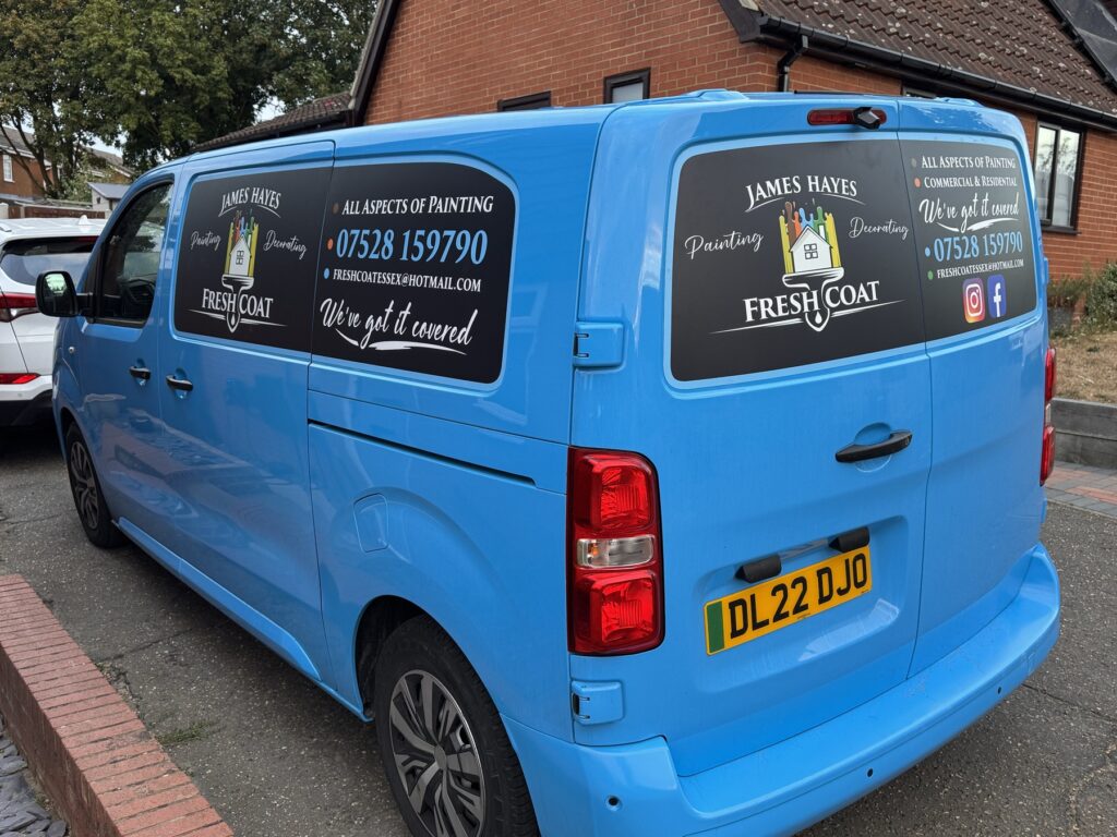The Fresh Coat van with James Hayes signwriting